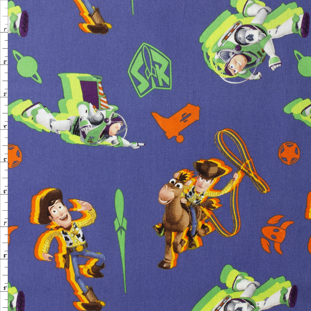 Toy Story Buzz and Woody Quilter’s Cotton from Spring Creative #30206 Fabric By The Yard