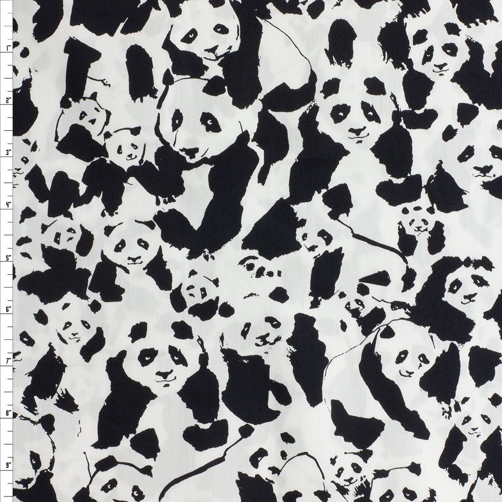 Pandalicious Cotton Poplin from Art Gallery Fabrics #30223 Fabric By The Yard