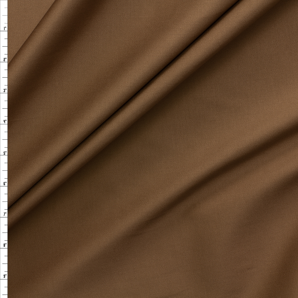 Brown Stretch Cotton Sateen #30319 Fabric By The Yard