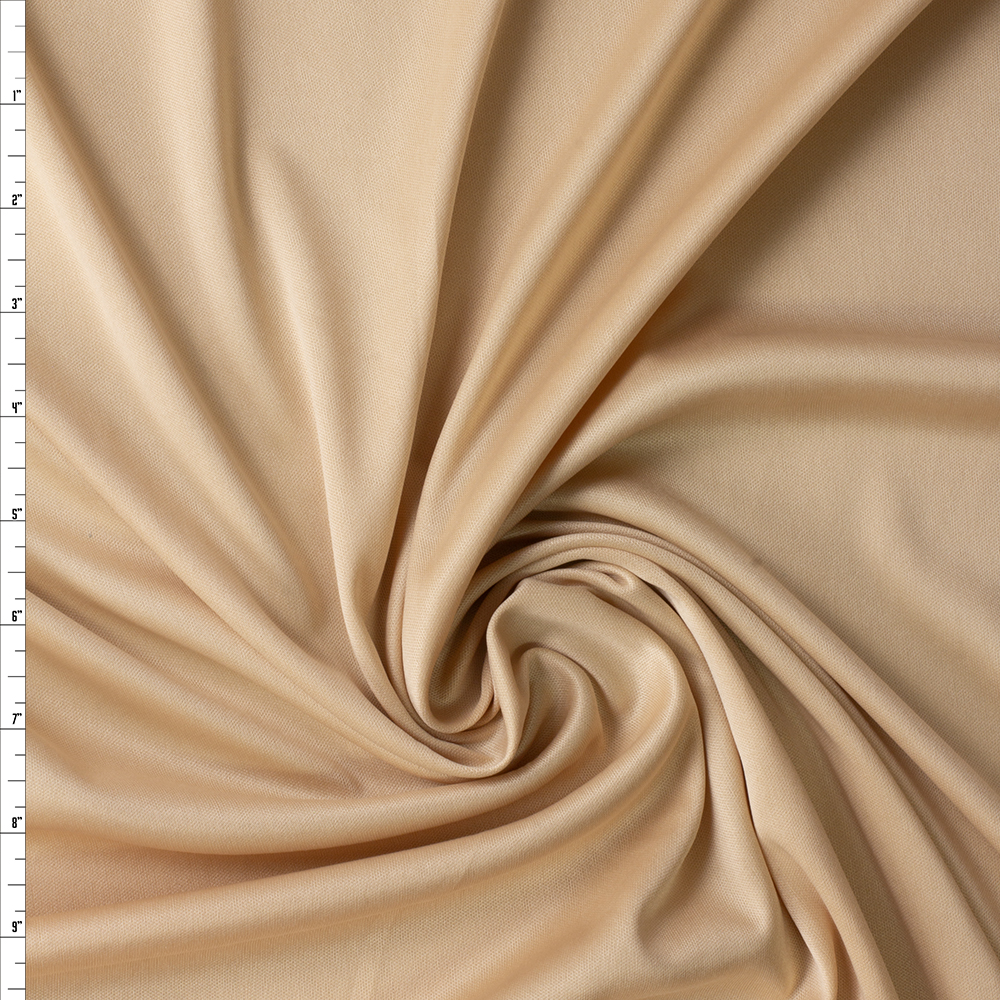 Tan 70 Denier Poly Interlock Knit #30350 Fabric By The Yard