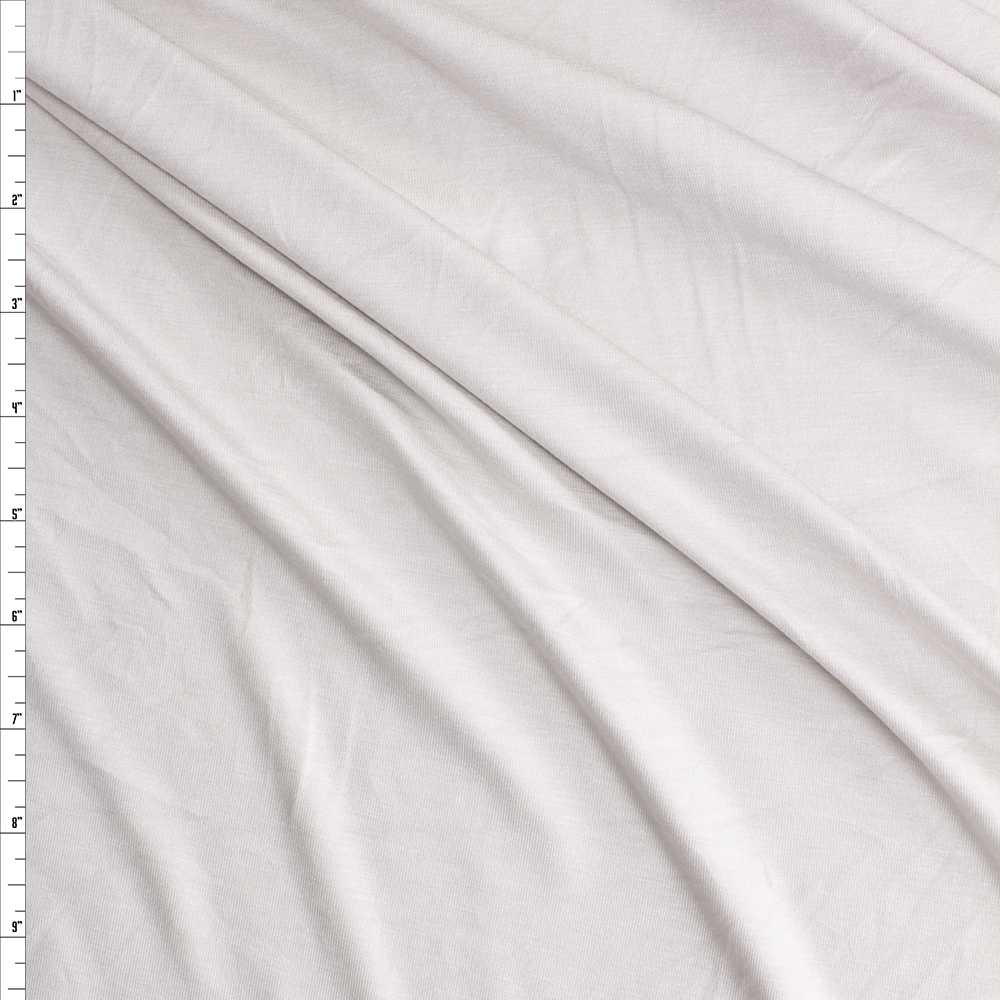 Silver Grey Bamboo Jersey Knit #30385 Fabric By The Yard