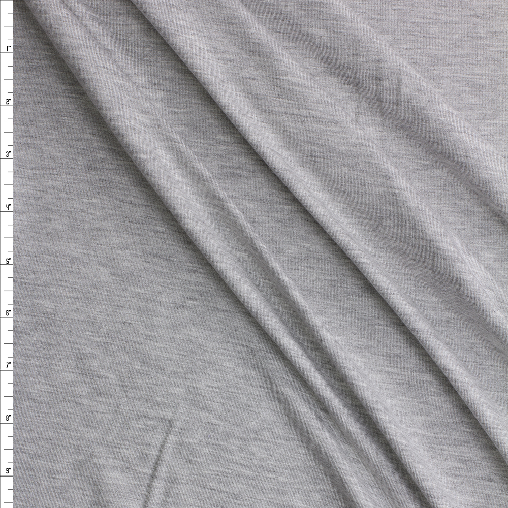 Heather Grey Marin Modal/Spandex Jersey Knit #30386 Fabric By The Yard