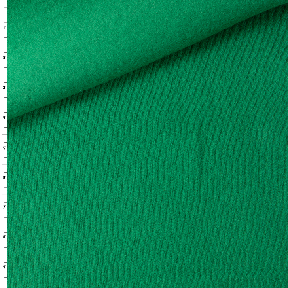 Green Washed Cotton Sweatshirt Fleece #30441 Fabric By The Yard