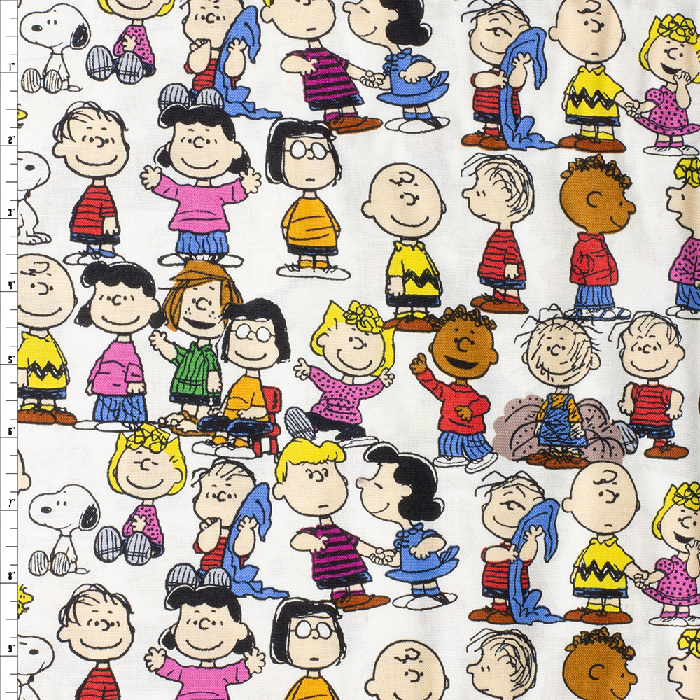 Peanuts Gang Quilter’s Cotton from Maywood Studio #30456 Fabric By The Yard