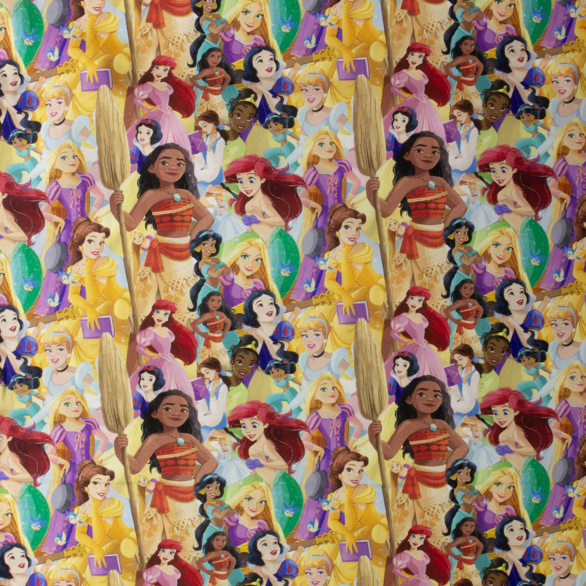 Packed Princesses Quilter’s Cotton from Maywood Studio #30458 Fabric By The Yard - Wide shot