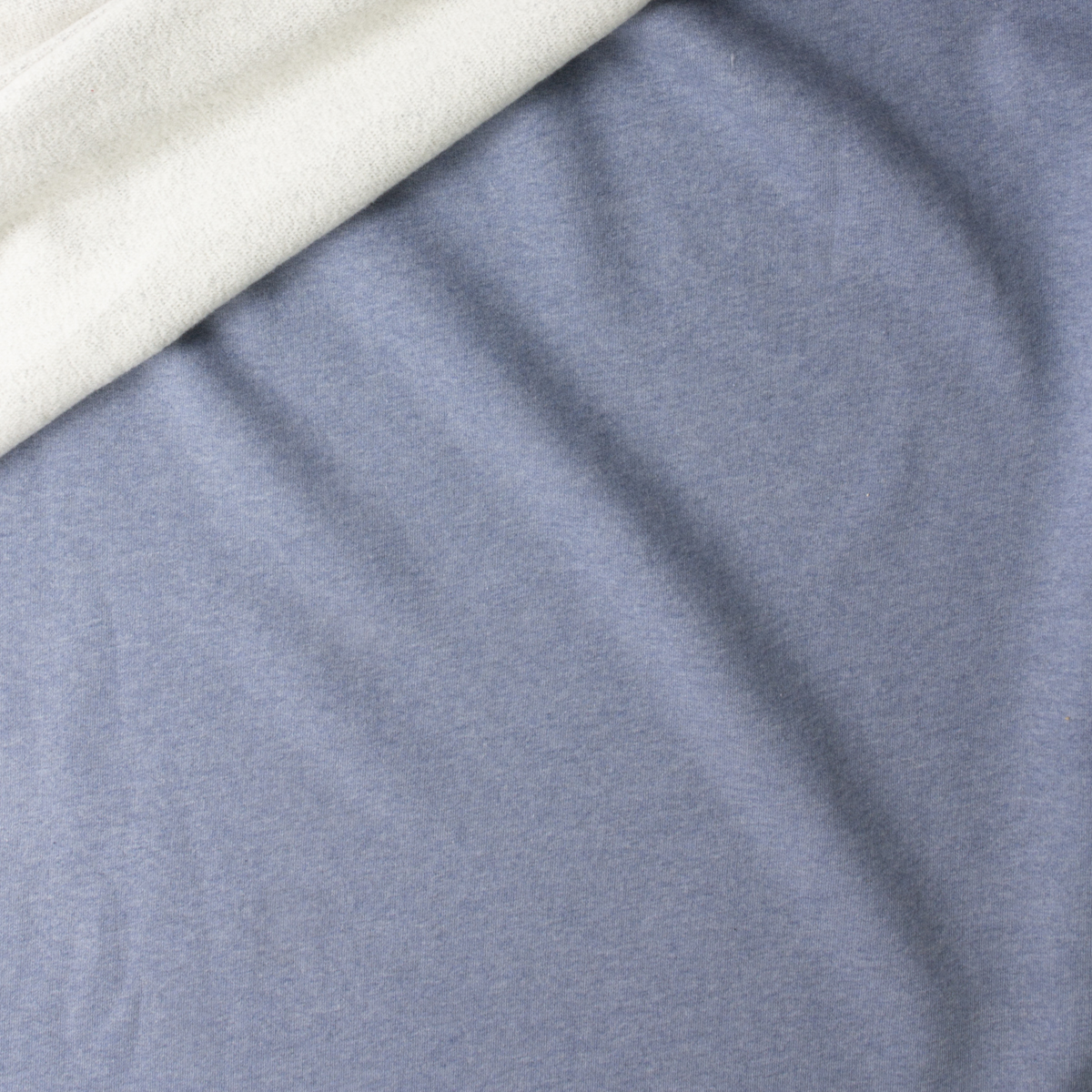 Light Blue Heather Cotton Sweatshirt Fleece #30478 Fabric By The Yard - Wide shot