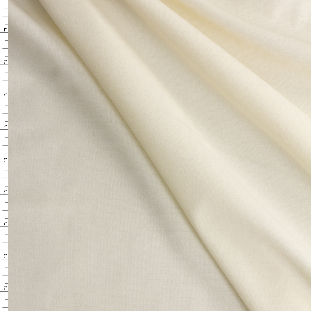 Ivory Stretch Wool Suiting #30498 Fabric By The Yard