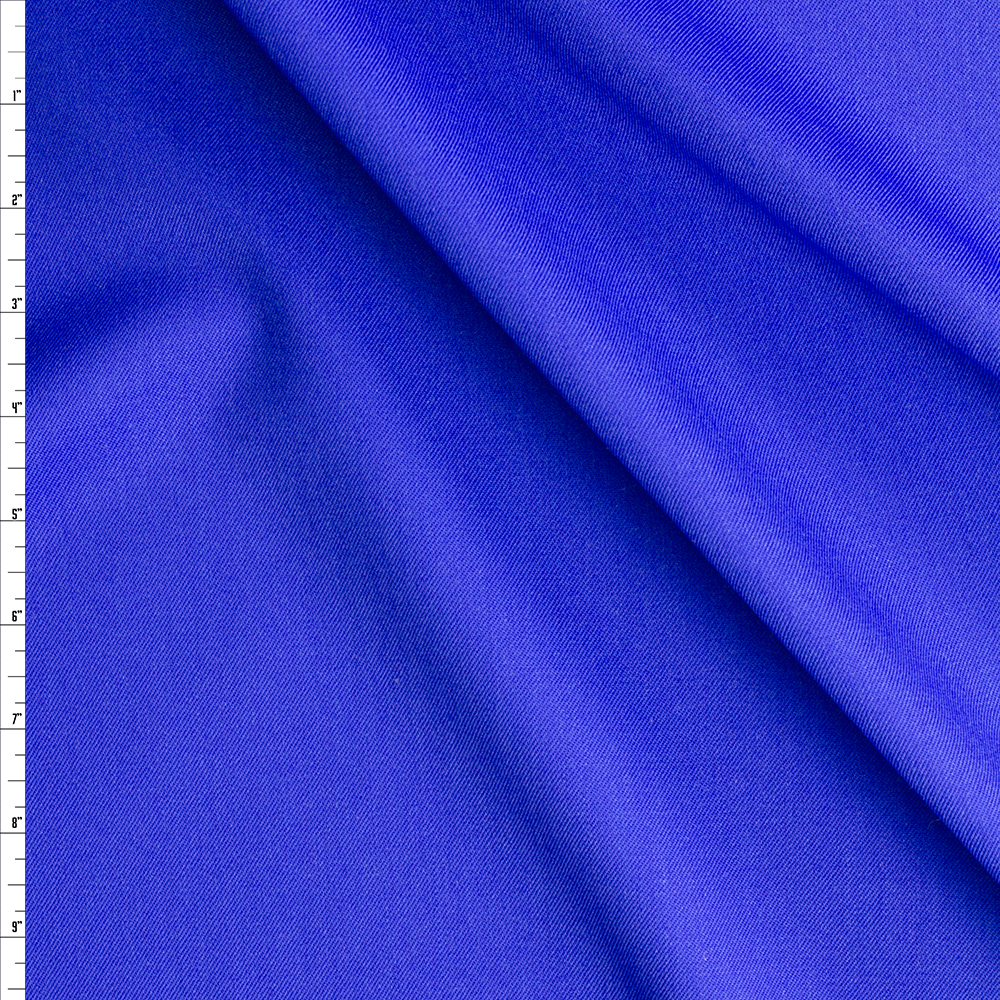 Bright Blue Wool Blend Gabardine #30507 Fabric By The Yard