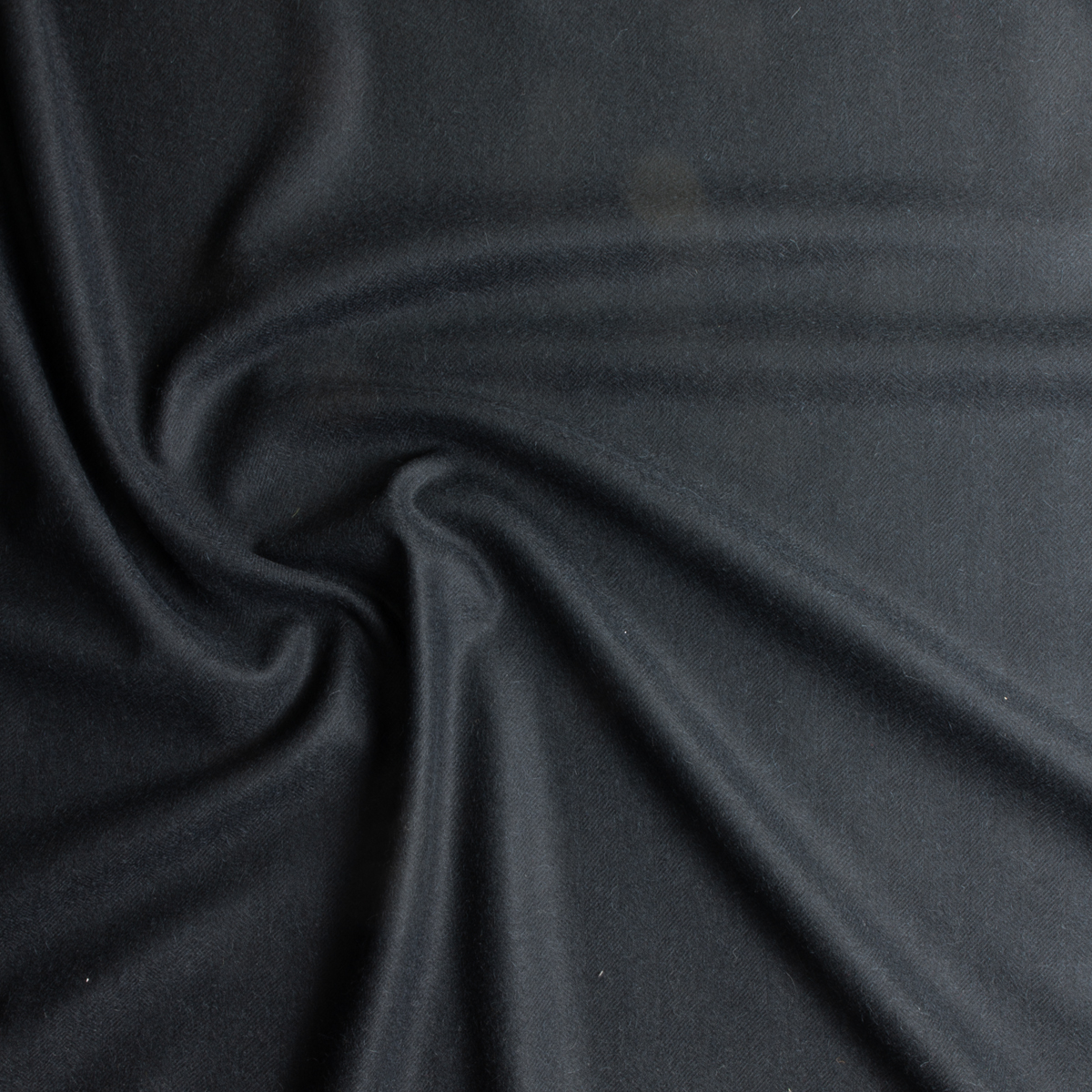 Black Herrinngbone Wool Coating #30518 Fabric By The Yard - Wide shot