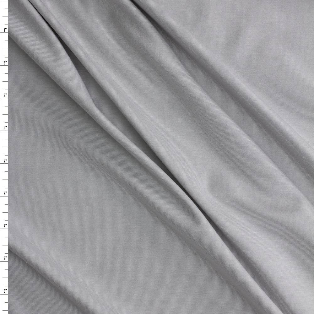Grey Laguna Stretch Cotton Jersey Knit from Robert Kaufman #30531 Fabric By The Yard