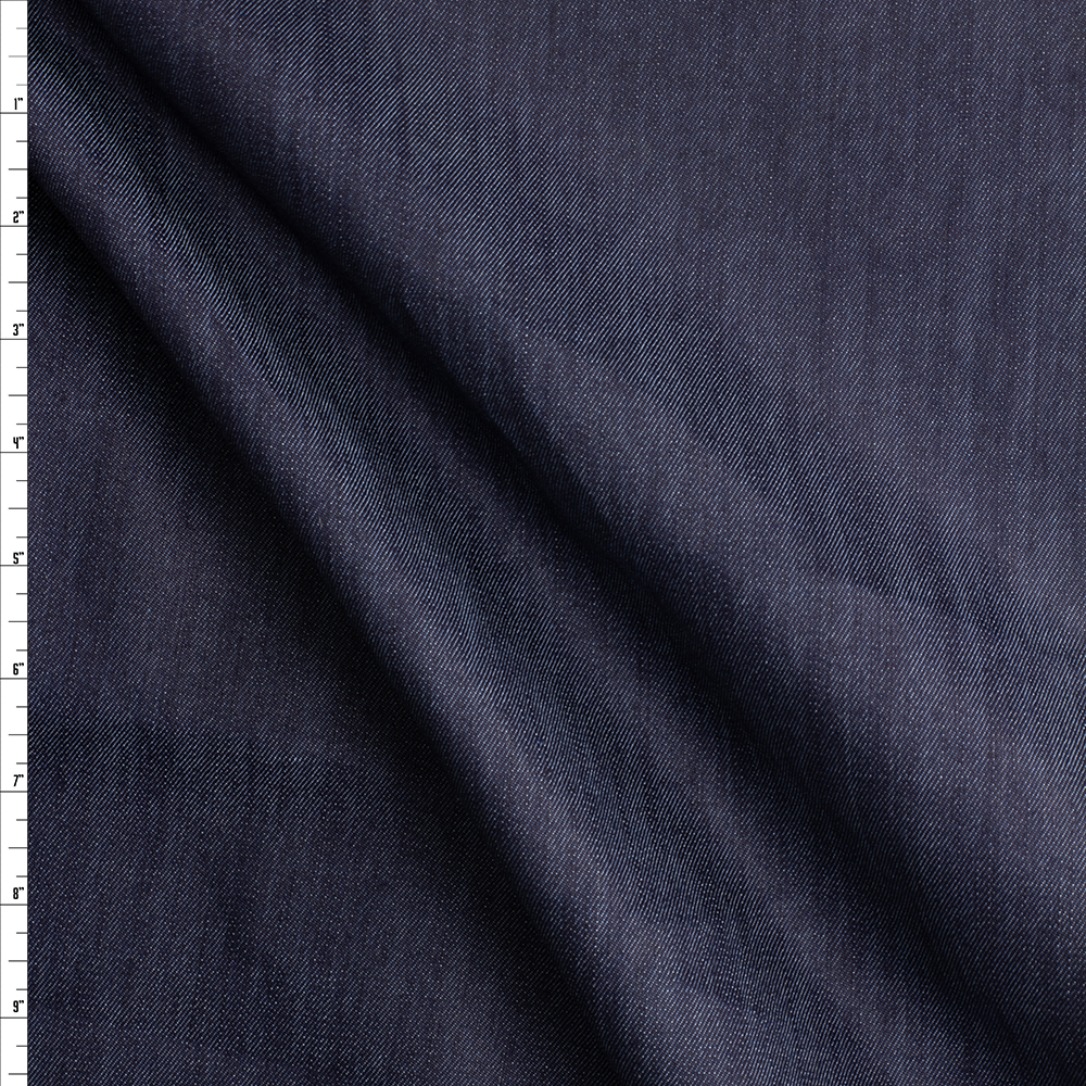 Dark Indigo 10oz Designer Stretch Denim #30564 Fabric By The Yard