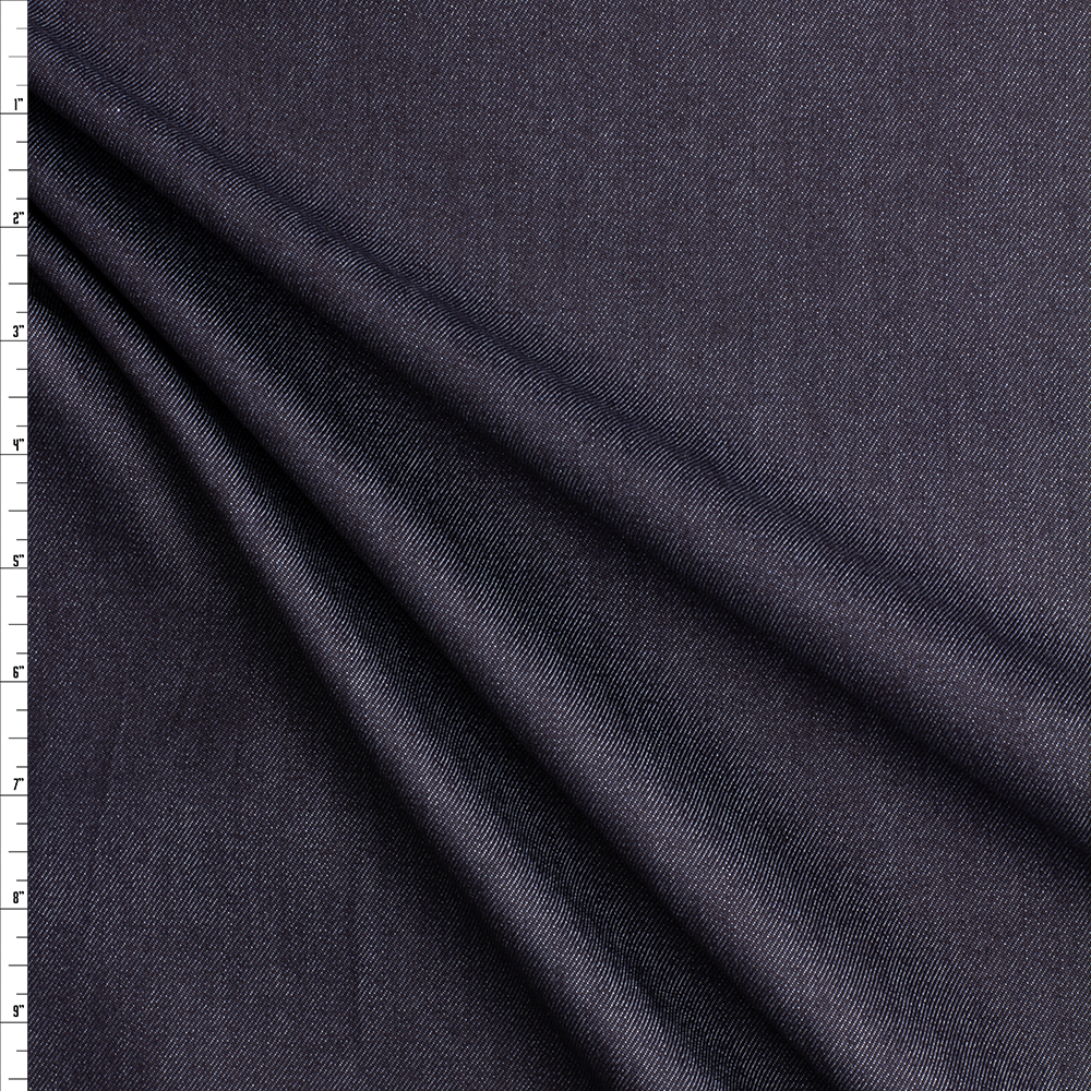 Dark Indigo 10oz Designer Stretch Denim #30569 Fabric By The Yard