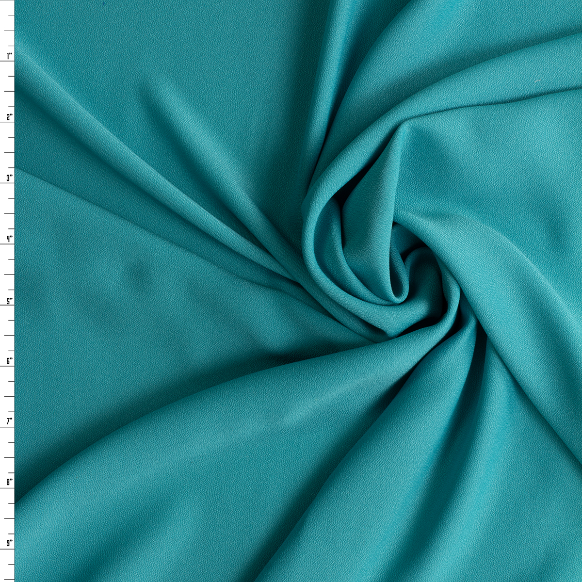 Bright Teal Polyester Crepe #30602 Fabric By The Yard