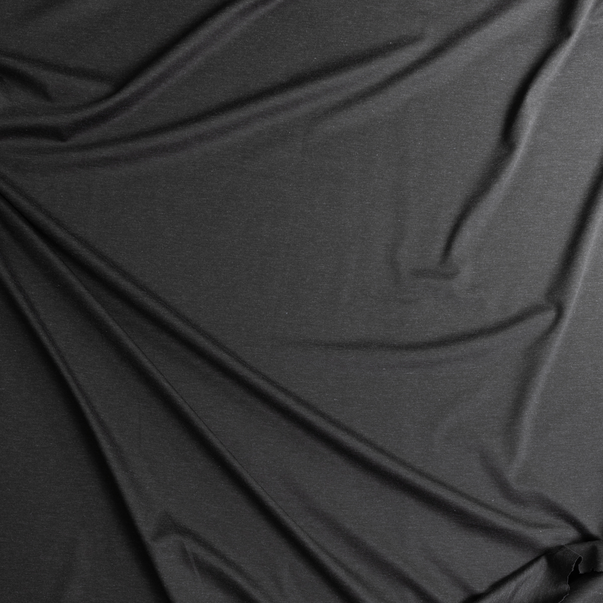 Lined Charcoal Heather Designer Ponte De Roma #30620 Fabric By The Yard - Wide shot