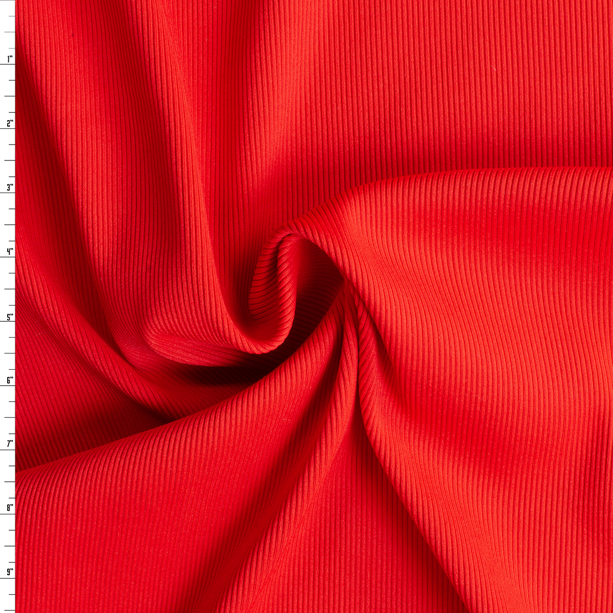 Red Heavyweight Rib Knit #30642 Fabric By The Yard