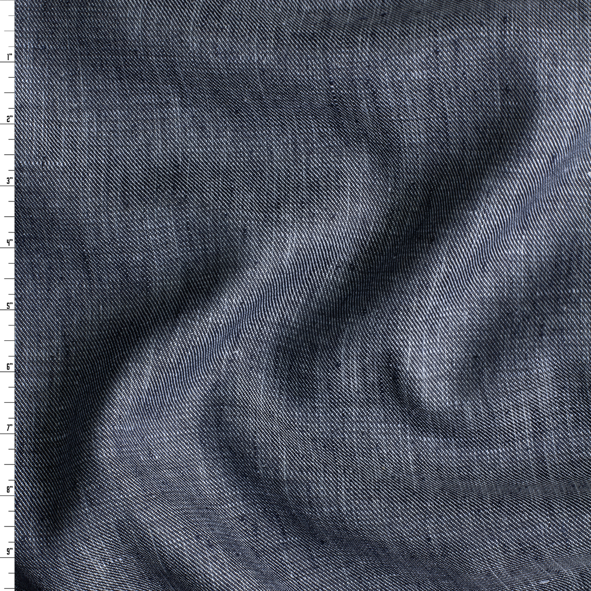 Indigo Denim Weave Linen #30739 Fabric By The Yard