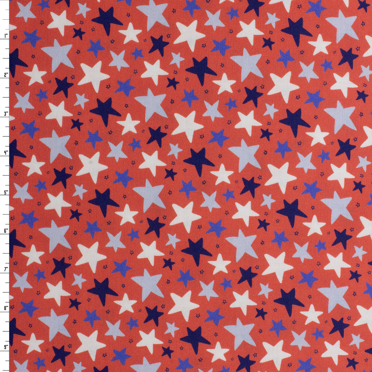 Stars Stripes and Sun Organic Cotton Print from Cloud 9 #30890 Fabric By The Yard