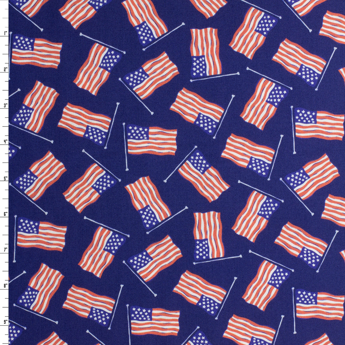 Stars Stripes and Sun Organic Cotton Print from Cloud 9 #30894 Fabric By The Yard
