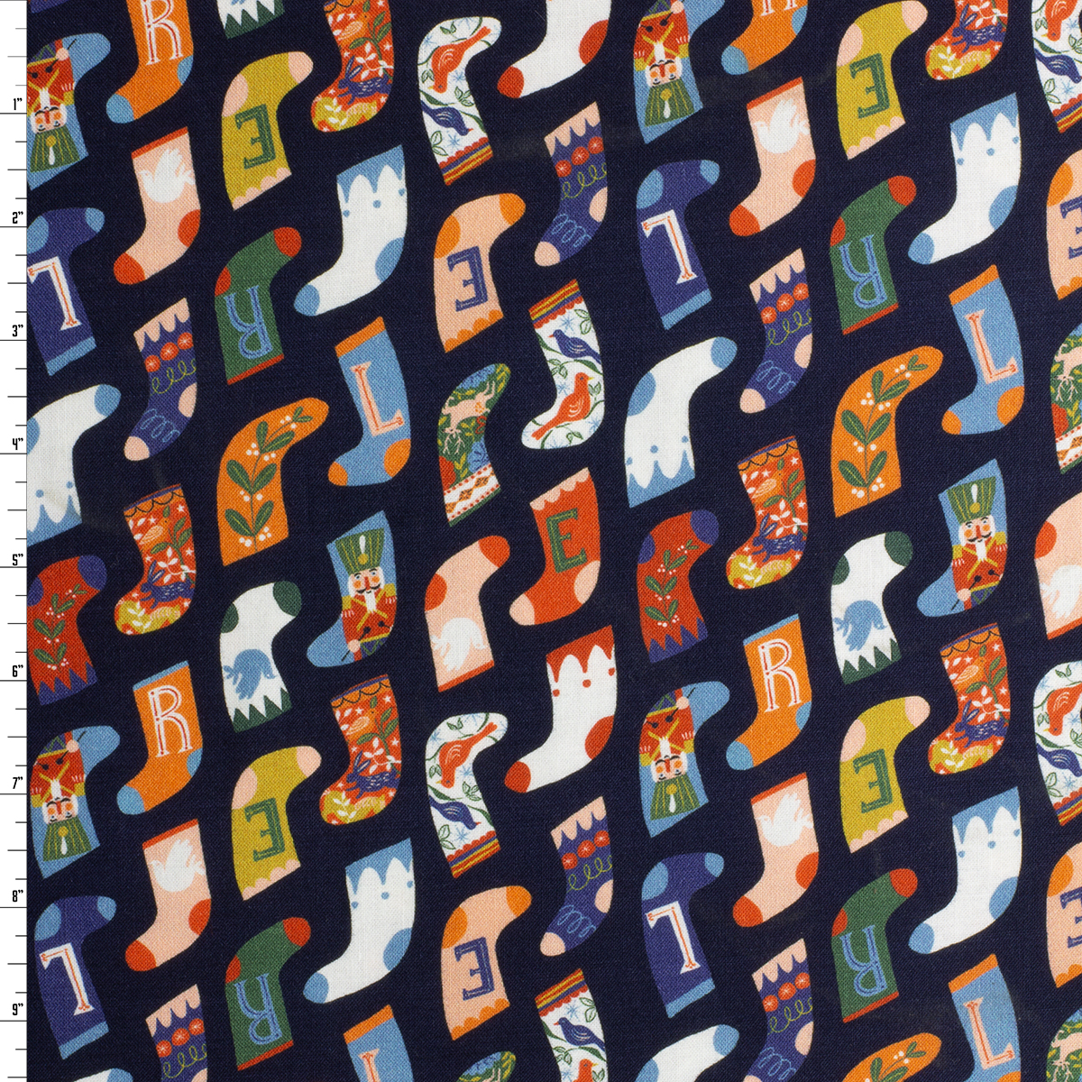 Tinsel Time Organic Cotton Print from Cloud 9 #30911 Fabric By The Yard