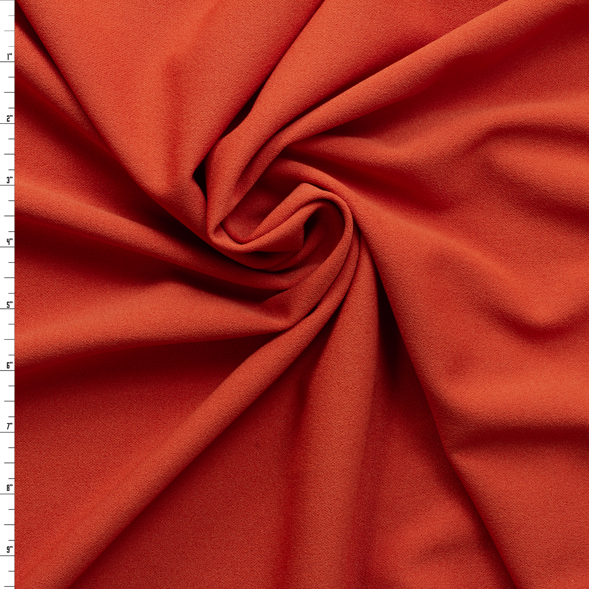 Burnt Orange Stretch Crepe Knit #30927 Fabric By The Yard