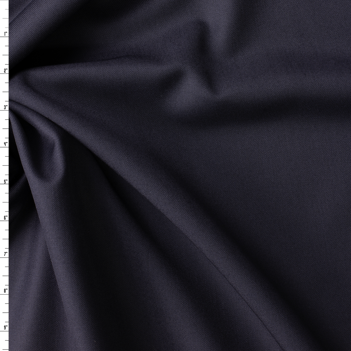 Dark Navy Cotton/Wool Gabardine #30950 Fabric By The Yard
