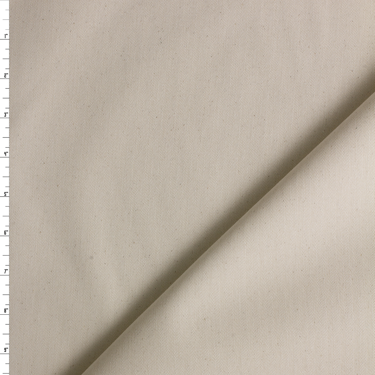 Natural Ivory Herringbone Cotton Twill #30964 Fabric By The Yard