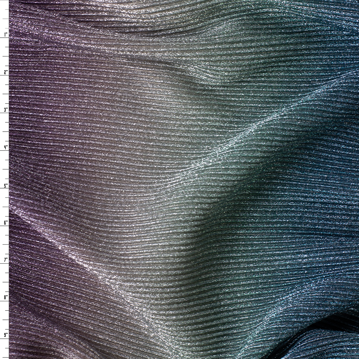 Mermaid Metallic Ombré Metallic Accordion Knit #30968 Fabric By The Yard
