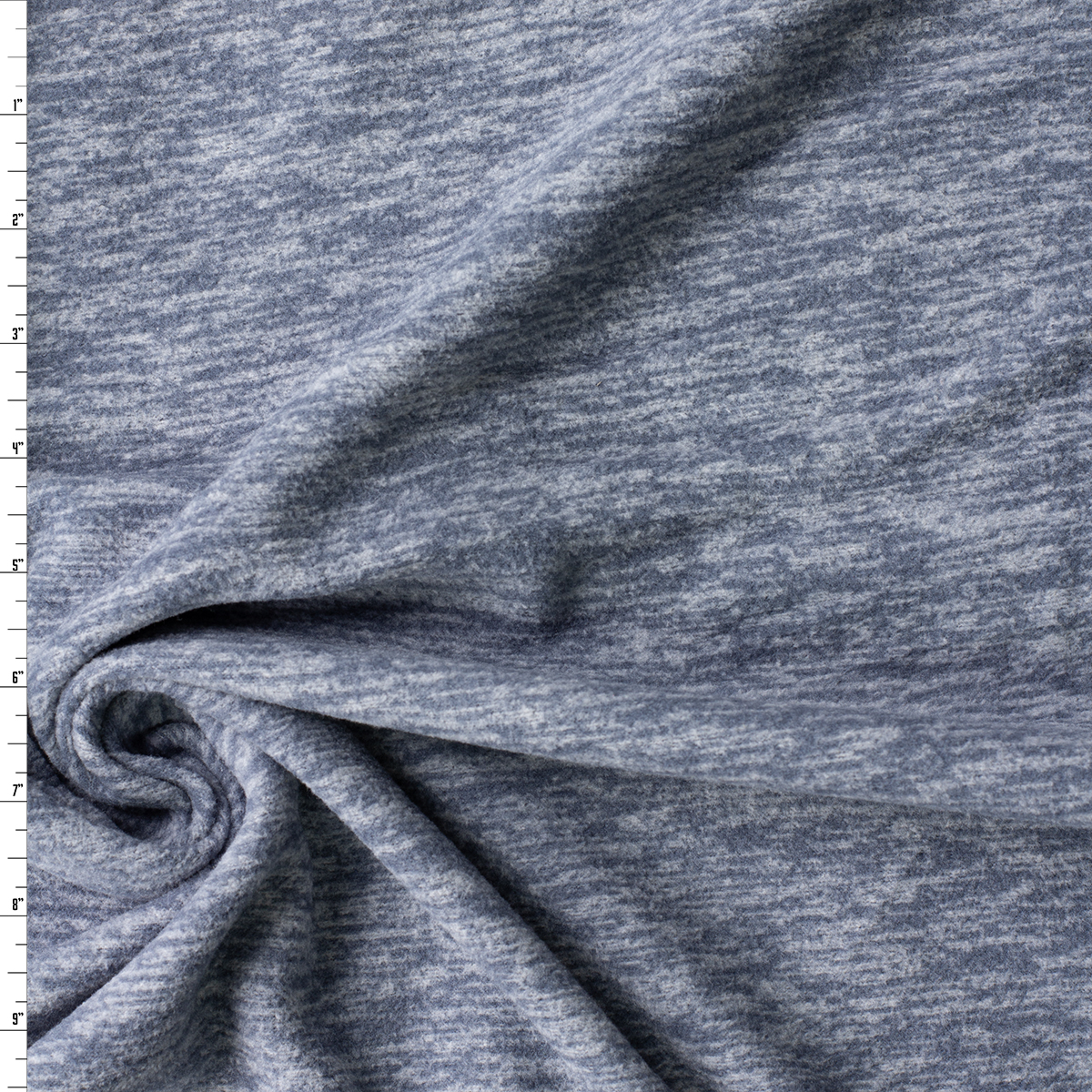 Slate Blue Heather Fleece #31007 Fabric By The Yard