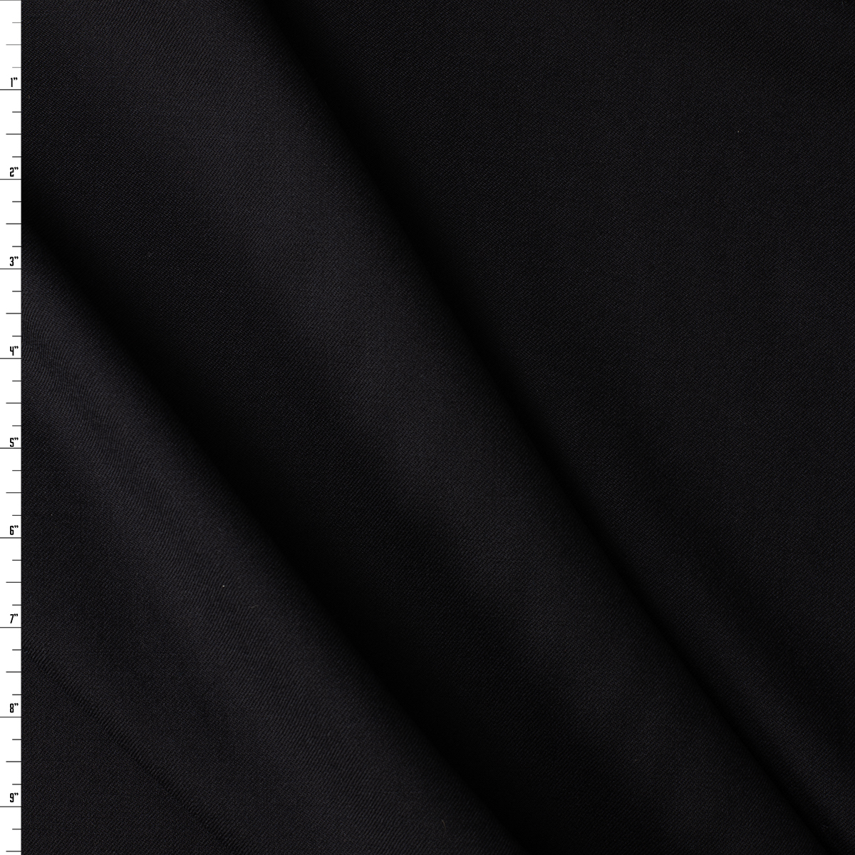 Black Wool Gabardine #31145 Fabric By The Yard