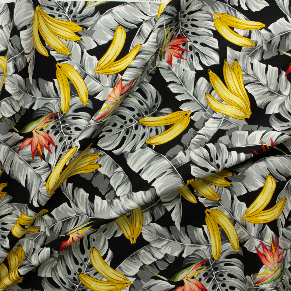 Cali Fabrics Island Paradise - Black Japanese Cotton Poplin from Robert ...
