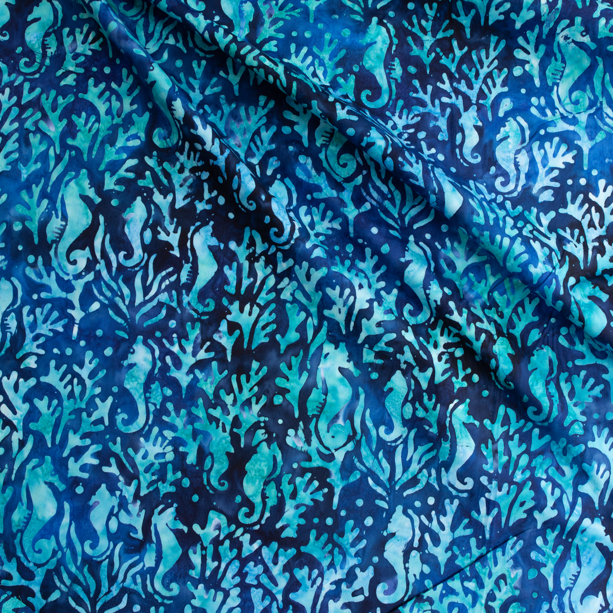 Totally Tropical - Ocean Indonesian Cotton Batik from Robert Kaufman #31193 Fabric By The Yard - Wide shot
