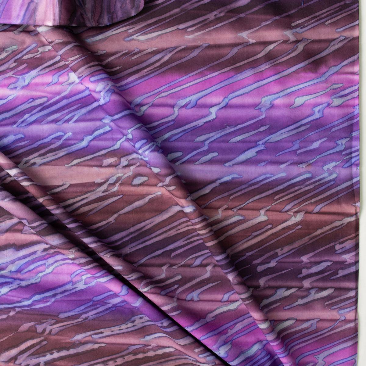 Raku Stripe - Hydrangea Indonesian Cotton Batik from Robert Kaufman #31196 Fabric By The Yard - Wide shot