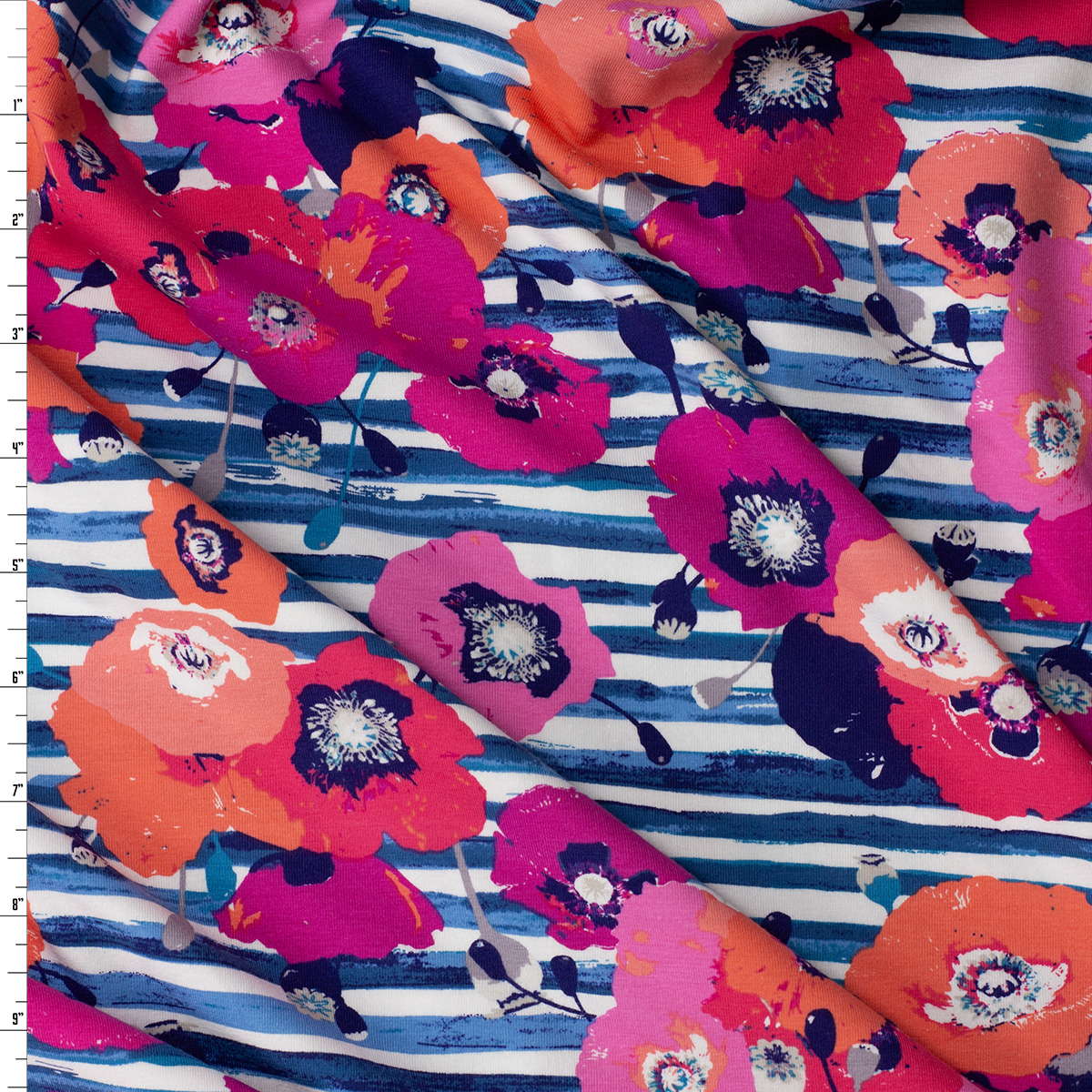 Skopelos Paparounes Crimson Stretch Cotton Jersey Knit from Art Gallery Fabrics #31220 Fabric By The Yard
