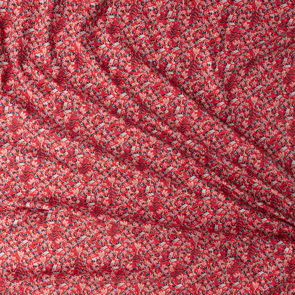 Charleston Garden Dreams Rouge Stretch Cotton Jersey Knit from Art Gallery Fabrics #31228 Fabric By The Yard - Wide shot