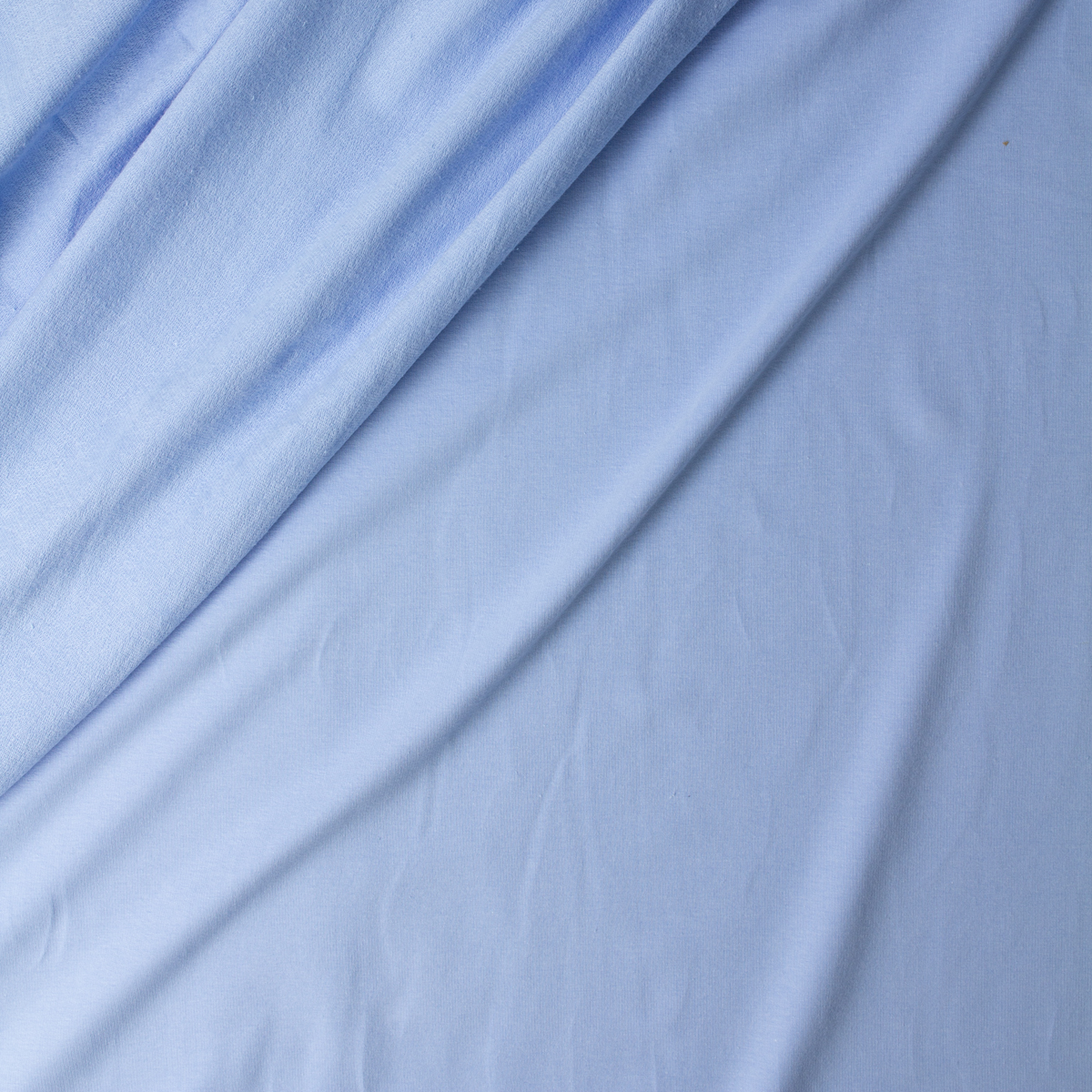Light Blue Stretch Cotton French Terry #31297 Fabric By The Yard - Wide shot