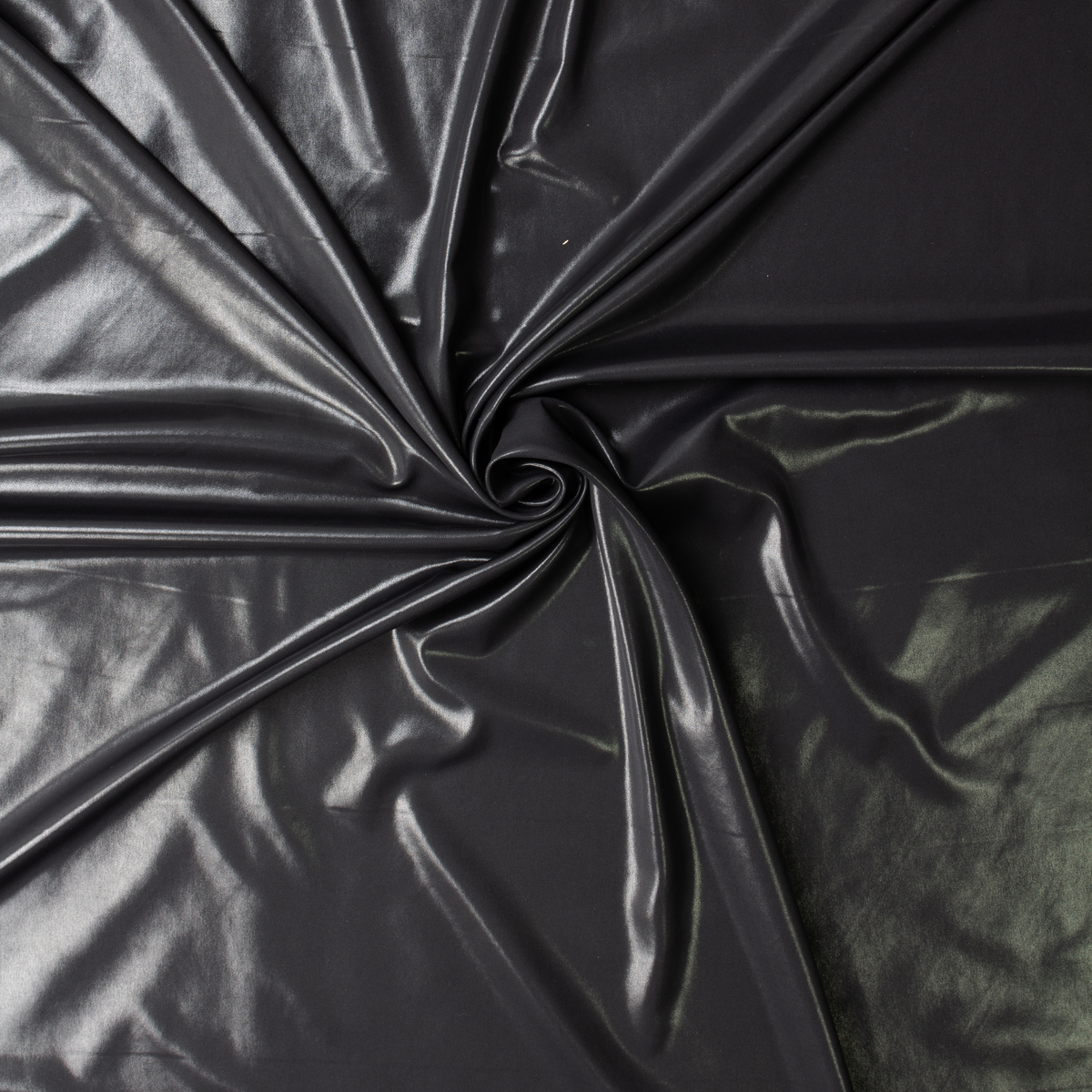 Black Wet Look Poly Woven #31346 Fabric By The Yard - Wide shot