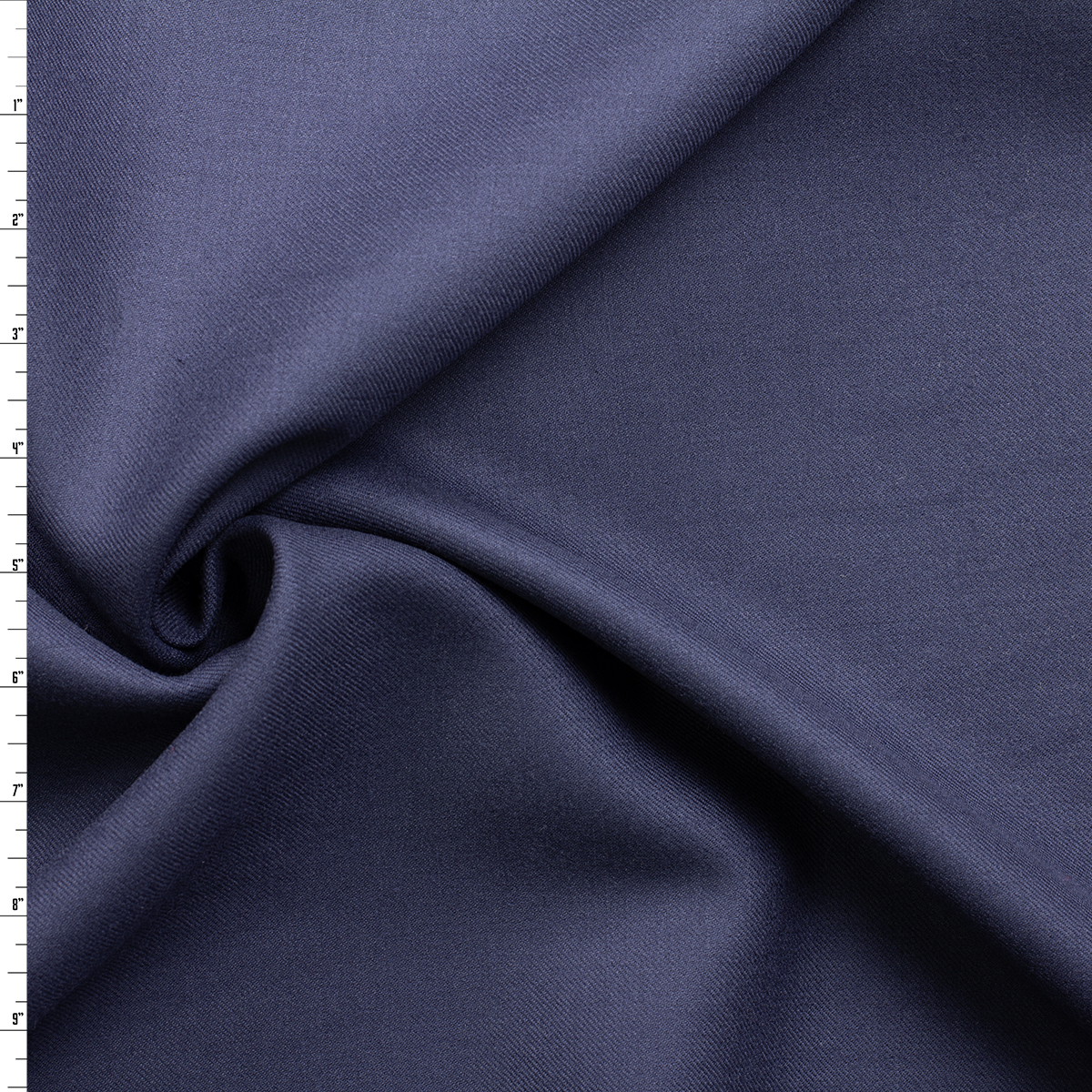 Navy Heavy Stretch Wool Twill Double Cloth #31354 Fabric By The Yard
