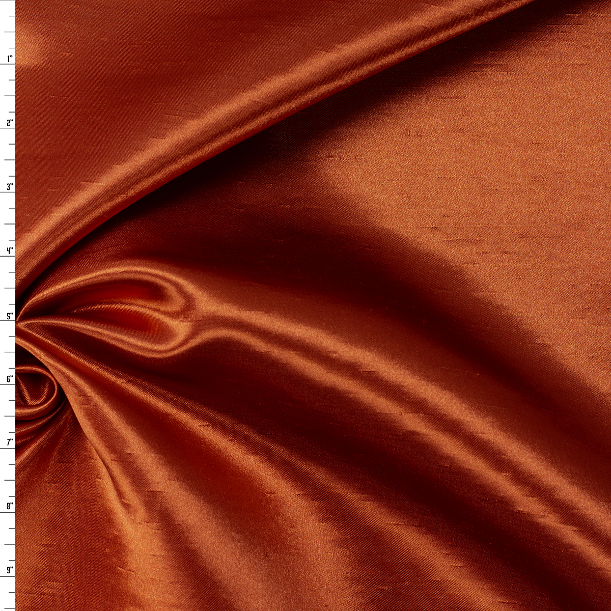 Rust Shantung Satin #31411 Fabric By The Yard
