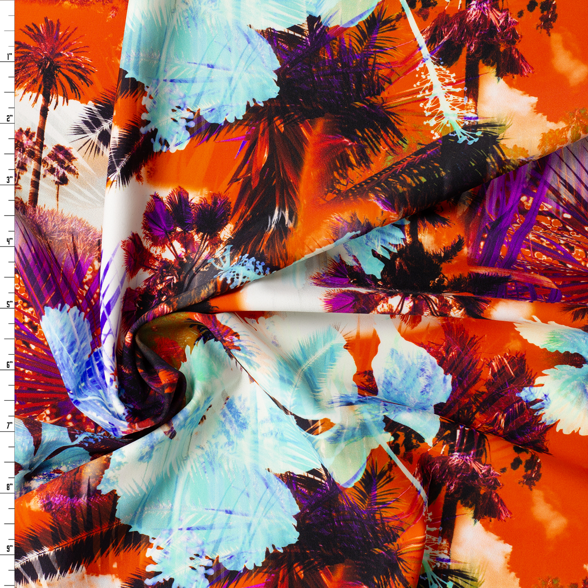 Neon Tropic Afterglow Nylon/Spandex Swim Knit #31415 Fabric By The Yard