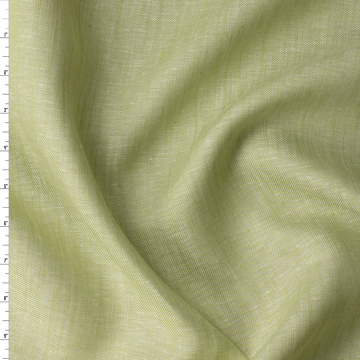 Coastal Celery European Designer Denim Look Linen #31433 Fabric By The Yard