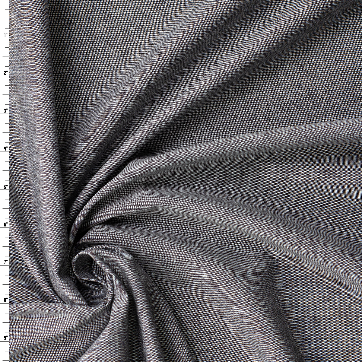 Grey Cotton Chambray #31514 Fabric By The Yard