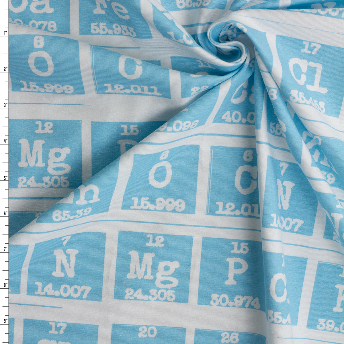 Playful Periodic Stretch Cotton Jersey Knit Print #31670 Fabric By The Yard