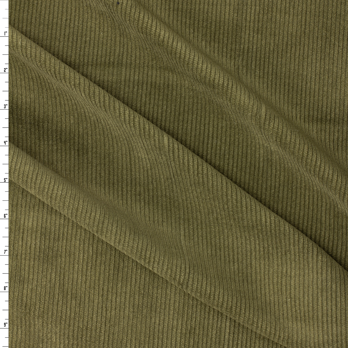 Moss Italian Designer 8 Wale Corduroy #31764 Fabric By The Yard