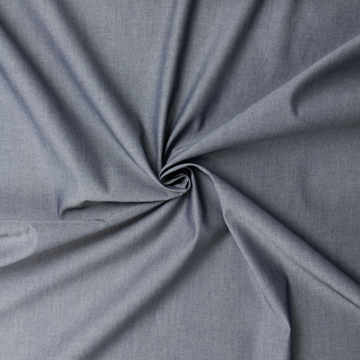 Indigo Italian Designer Cotton Chambray #31845 Fabric By The Yard - Wide shot