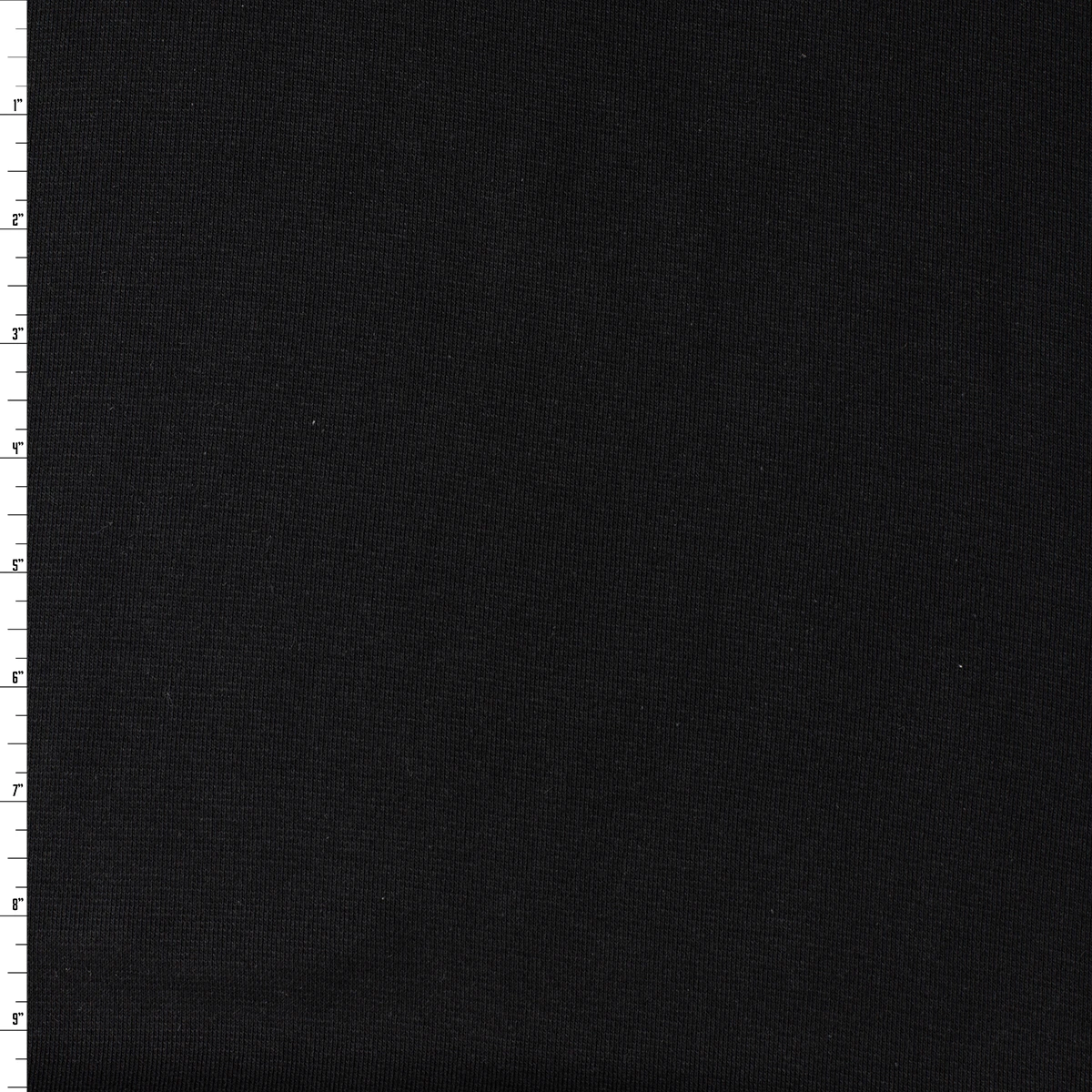 Black 14” Tubular Cotton/Spandex Ribbing #31859 Fabric By The Yard