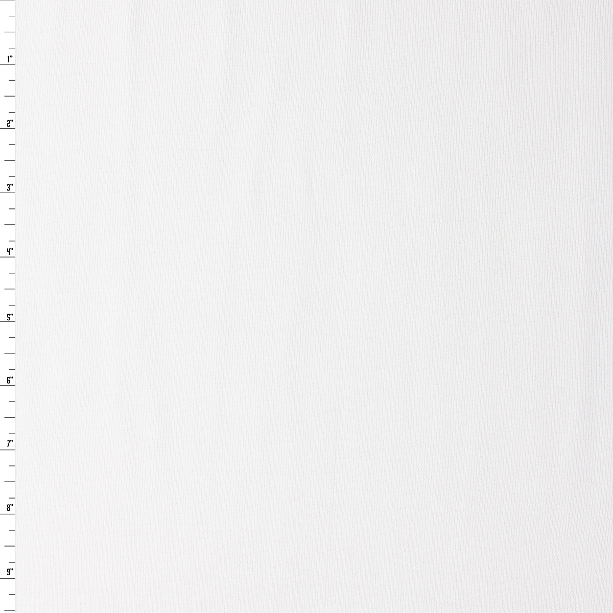 White 14” Tubular Cotton/Spandex Ribbing #31862 Fabric By The Yard