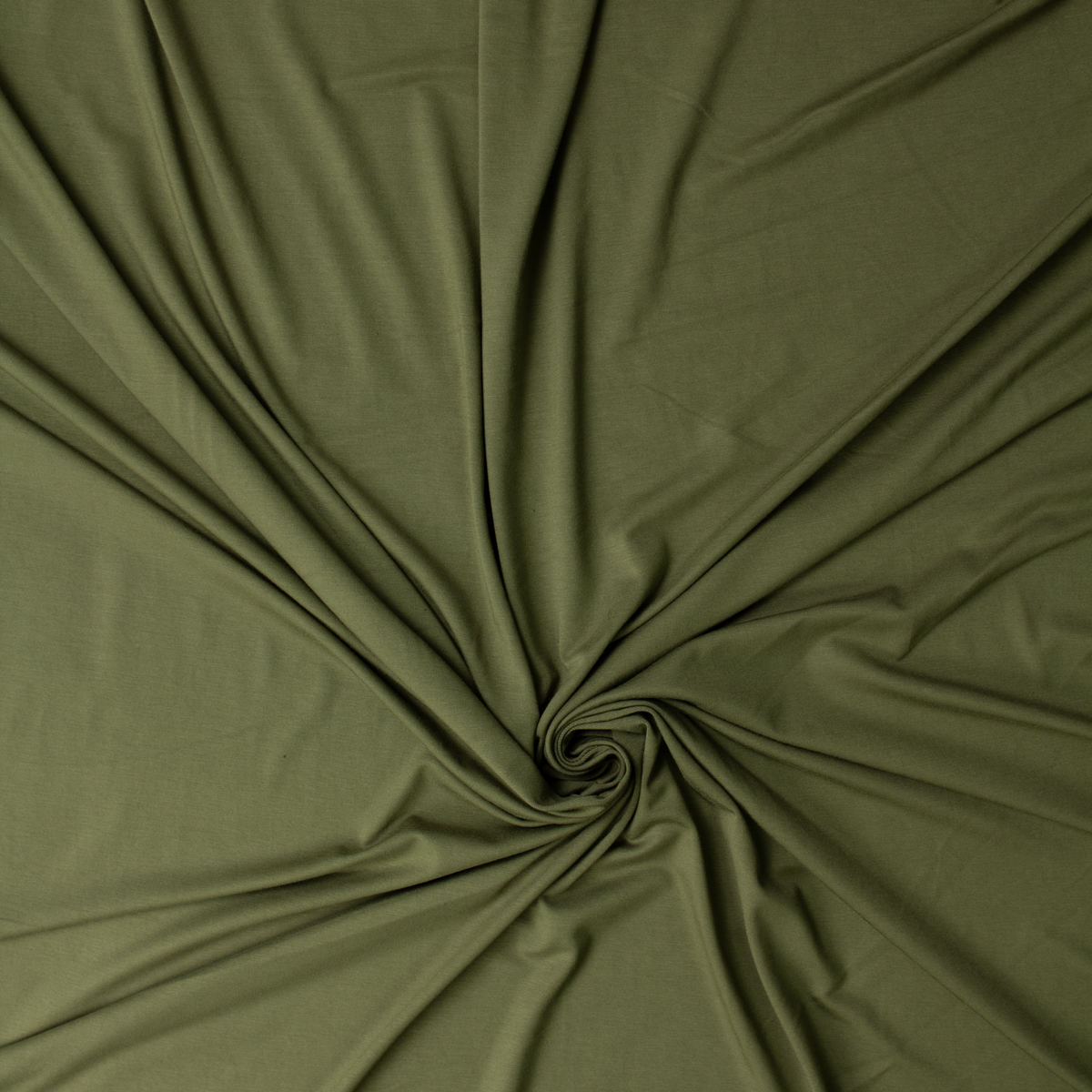 Olive Green Heavyweight Stretch Rayon/Spandex Jersey #31885 Fabric By The Yard - Wide shot