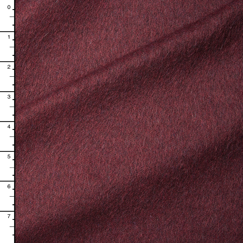 Wine Midweight Wool Coating #15394