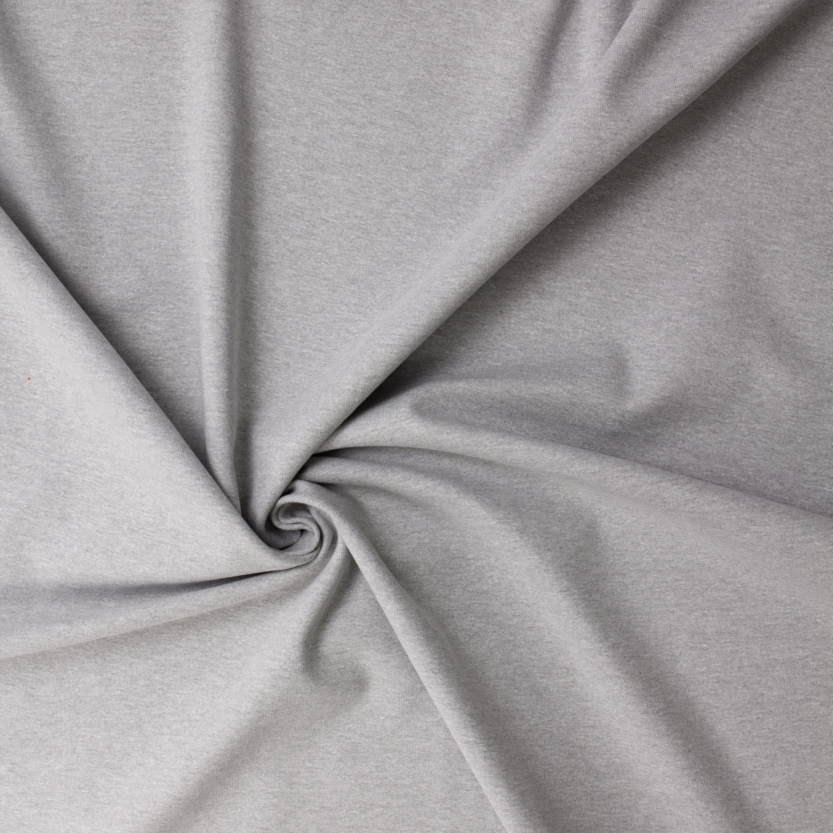 Heather Grey Cotton/Spandex Rib Knit #31893 Fabric By The Yard - Wide shot