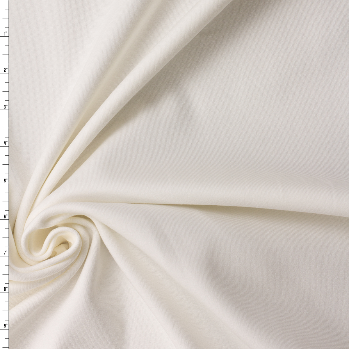 Ivory Cotton/Spandex Rib Knit #31894 Fabric By The Yard
